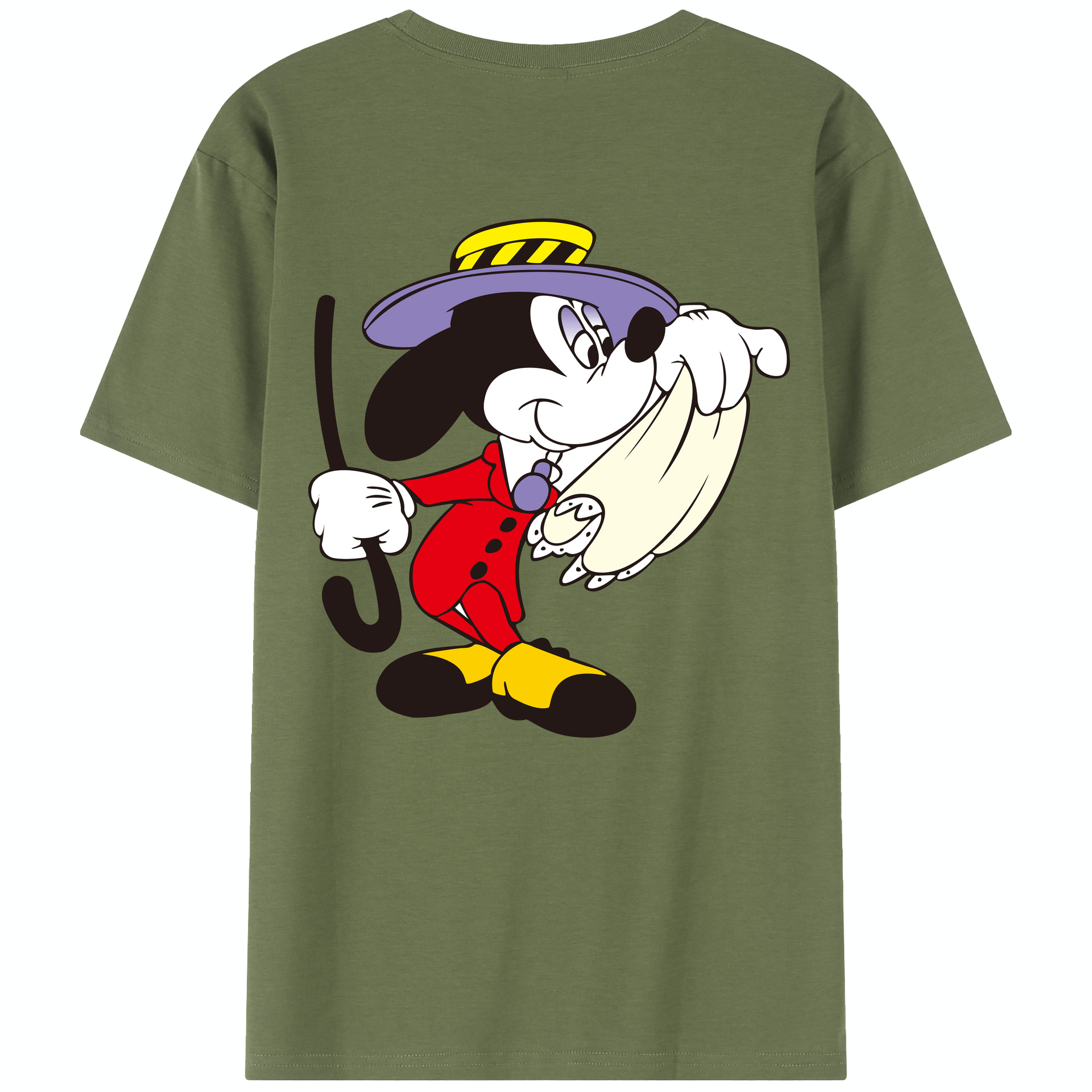 （画像用） ミッキーマウス Mickey Mouse 綿100％半袖Tシャツ（背面プリント）